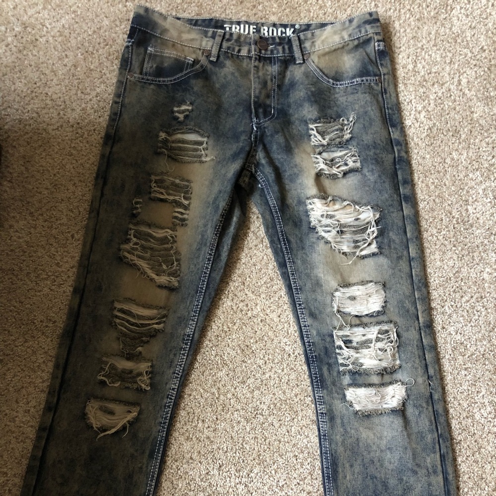 True Rock Distressed Men Jeans